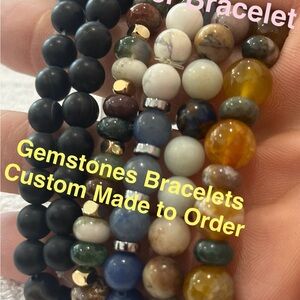 Semi Precious Gem stone Bracelet Made by Dad for his Daughter